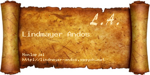 Lindmayer Andos névjegykártya
